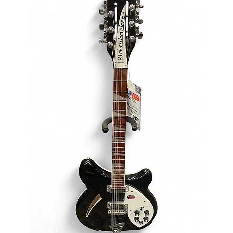 Used Rickenbacker 360/12 Black Hollow Body Electric Guitar