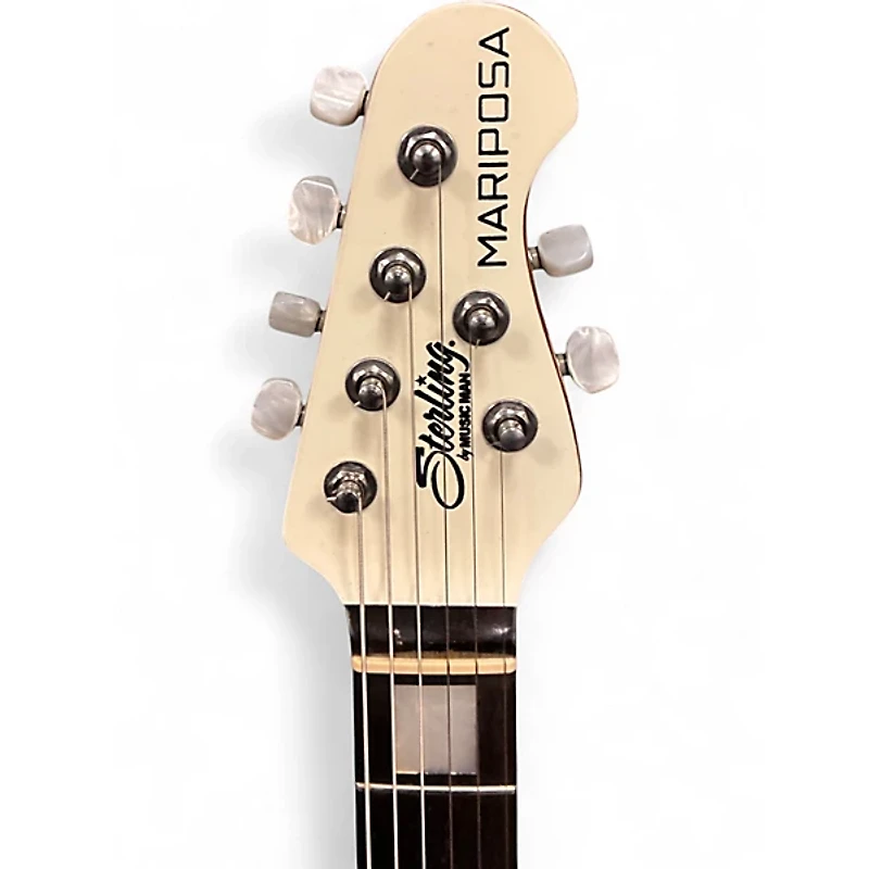 Used Sterling by Music Man Mariposa White Solid Body Electric Guitar