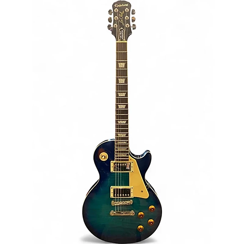 Used Epiphone Les Paul Standard Pro Trans Blue Solid Body Electric Guitar