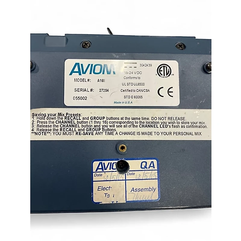 Used Aviom A16 II Headphone Amp