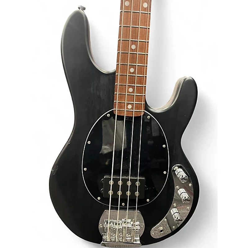 Used Sterling by Music Man StingRay Trans Black Electric Bass Guitar