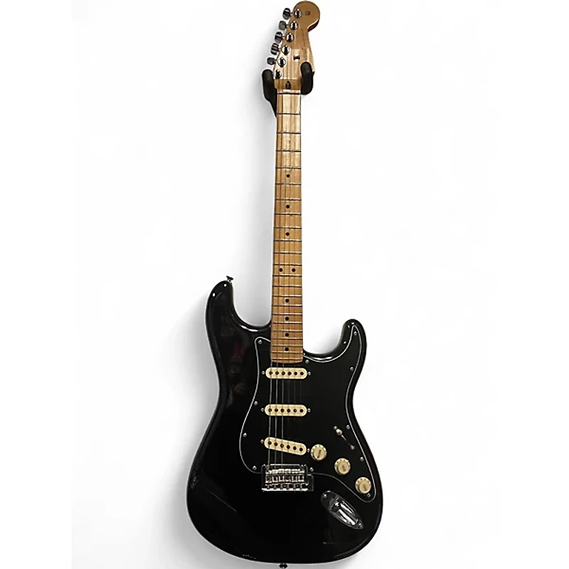 Used Fender LTD Player Stratocaster Black Solid Body Electric Guitar