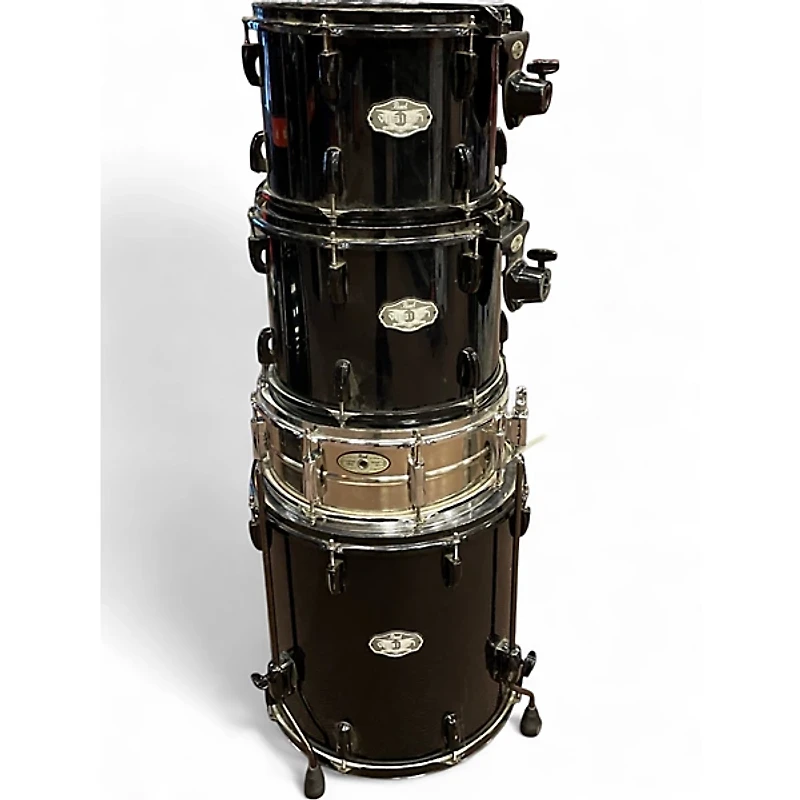 Used Pearl 5 Piece Vision Black Drum Kit