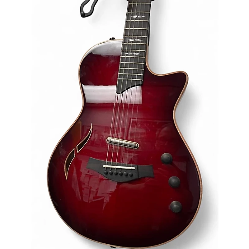Used Taylor T5Z Pro Trans Red Acoustic Electric Guitar