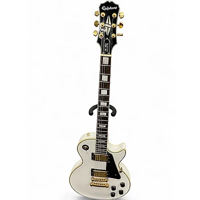 Used Epiphone Les Paul Custom Pro White Solid Body Electric Guitar