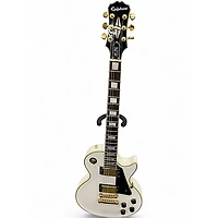 Used Epiphone Les Paul Custom Pro White Solid Body Electric Guitar