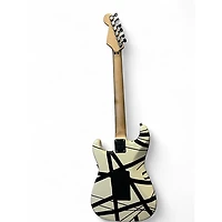 Used EVH Striped Series Black and White Solid Body Electric Guitar