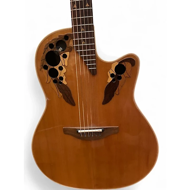 Used Ovation 1768 ELITE Natural Acoustic Electric Guitar