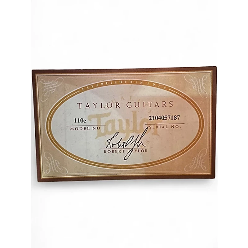 Used Taylor 110E Natural Acoustic Electric Guitar