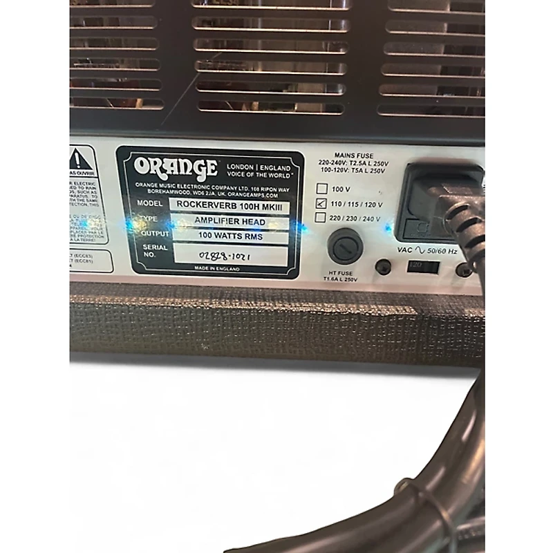 Used Orange Amplifiers Rockerverb 100H MKIII Tube Guitar Amp Head