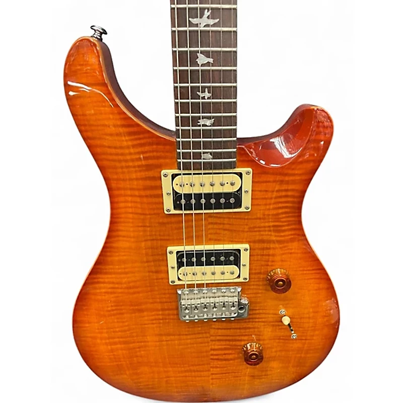 Used PRS SE Custom 24 Amber Solid Body Electric Guitar