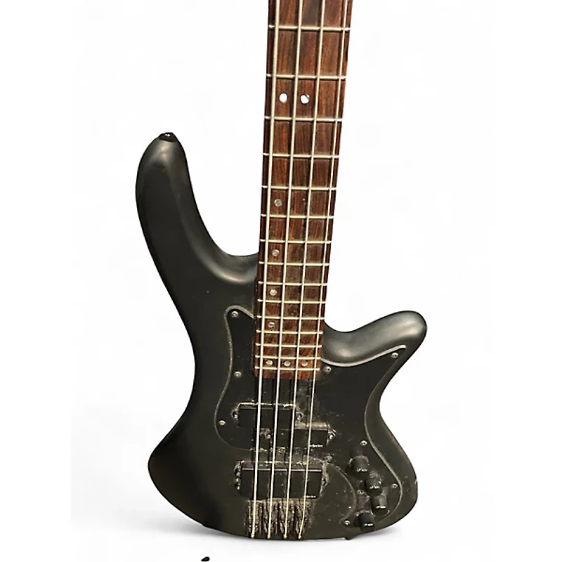 Used Schecter Guitar Research stealth Black Electric Bass Guitar