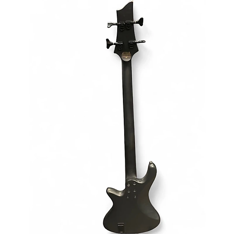 Used Schecter Guitar Research stealth Black Electric Bass Guitar