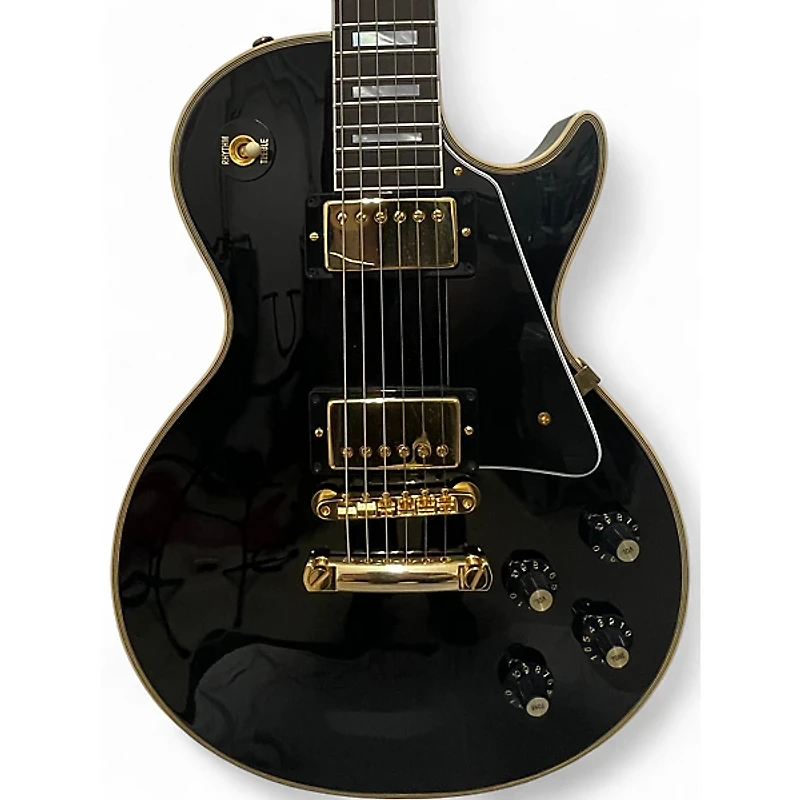 Used Gibson 1968 Les Paul Custom Reissue Black Solid Body Electric Guitar