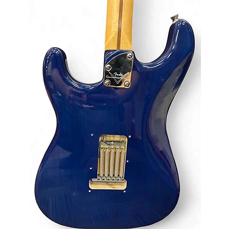 Used Fender Deluxe Stratocaster Sapphire Blue Trans Solid Body Electric Guitar