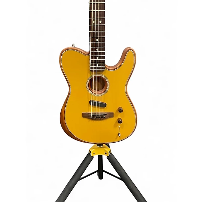 Used Fender Acoustasonic Player Telecaster Butterscotch Acoustic Electric Guitar