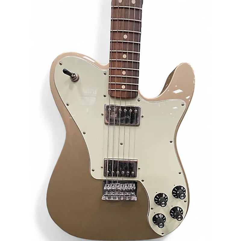 Used Fender Chris Shiflett Telecaster Deluxe GOLD Solid Body Electric Guitar