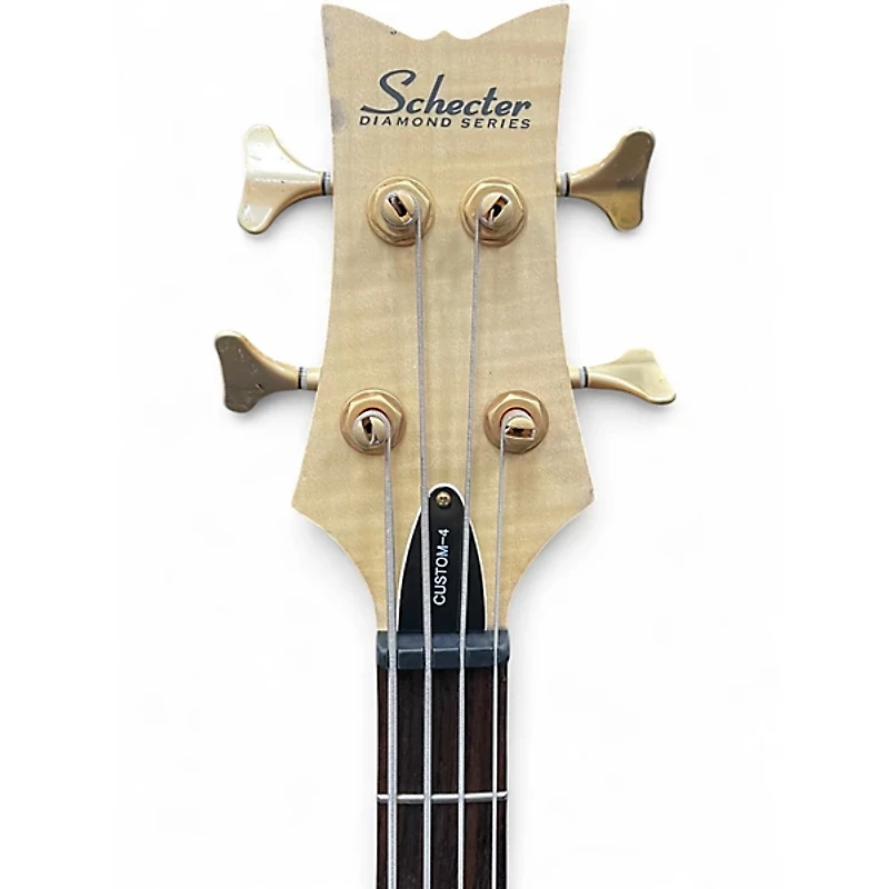 Used Schecter Guitar Research C4 Custom Natural Electric Bass Guitar