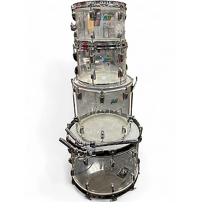 Used Ludwig 4 Piece Vistalite Clear Drum Kit