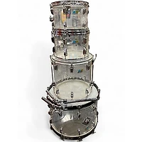 Used Ludwig 4 Piece Vistalite Clear Drum Kit