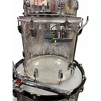 Used Ludwig 4 Piece Vistalite Clear Drum Kit