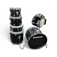 Used Ludwig 5 Piece BackBeat Black Sparkle Drum Kit