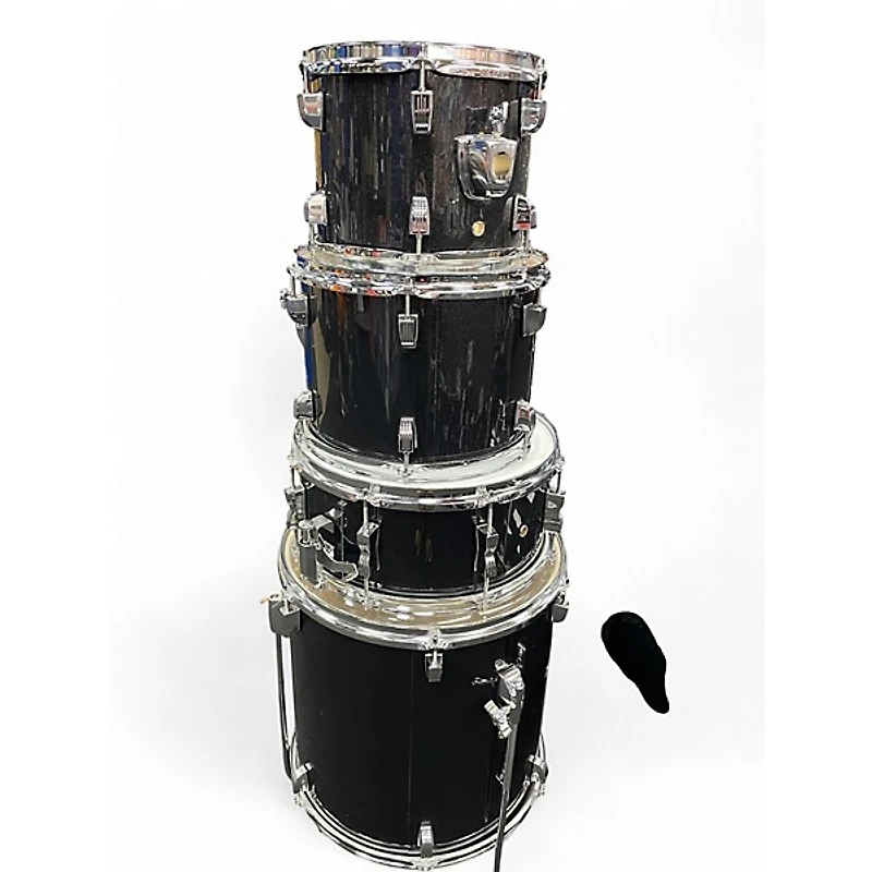 Used Ludwig 5 Piece BackBeat Black Sparkle Drum Kit