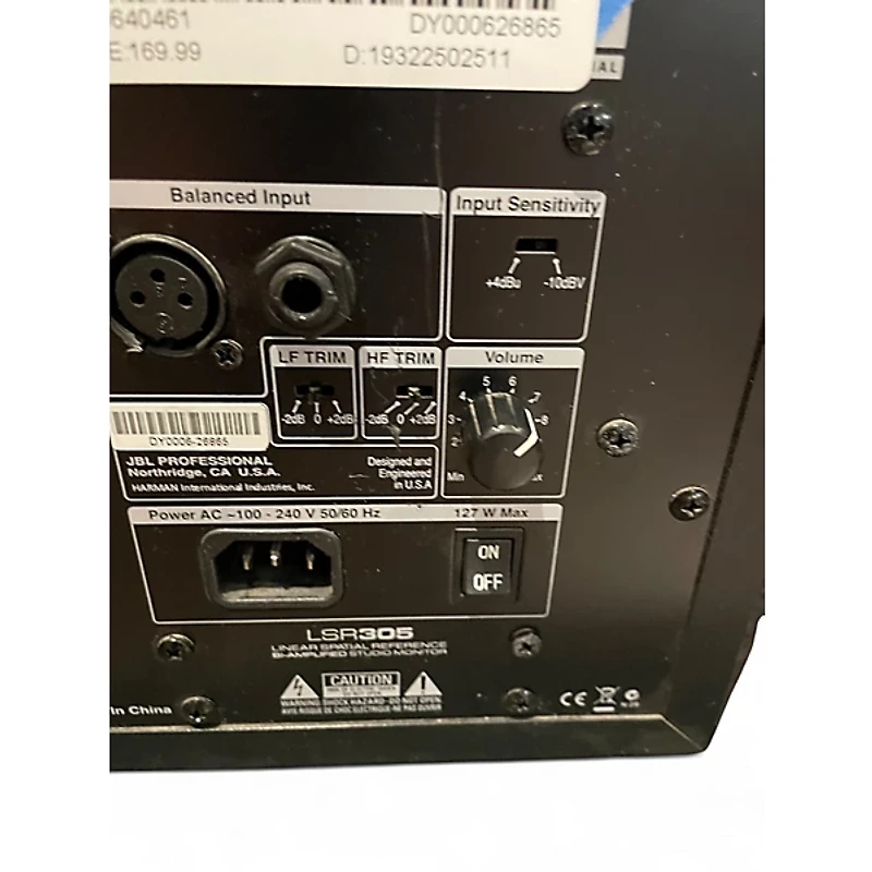 Used JBL LSR305 Pair Powered Monitor