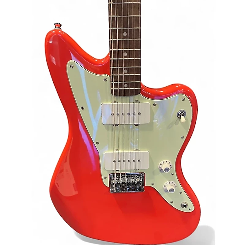 Used Squier Paranormal Jazzmaster XII Fiesta Red Solid Body Electric Guitar