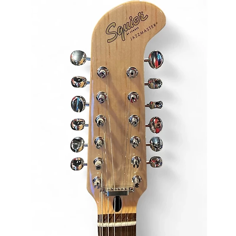 Used Squier Paranormal Jazzmaster XII Fiesta Red Solid Body Electric Guitar