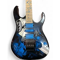 Used Ibanez JEM77P Steve Vai Signature BLUE FLORAL PATTERN Solid Body Electric Guitar