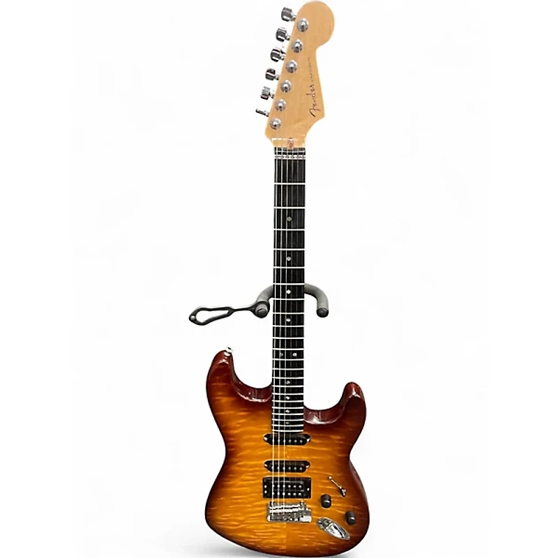 Used Fender AMERICAN DELUXE STRATOCASTER QMT HSS QUILTED MAPLE TOP Solid Body Electric Guitar