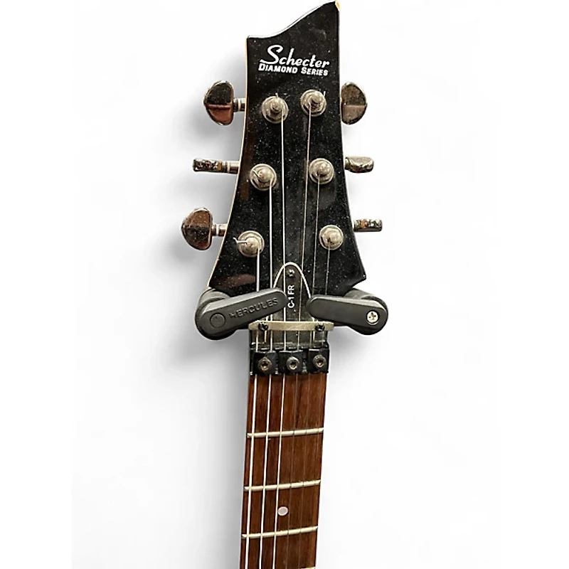 Used Schecter Guitar Research C1 FR Black Solid Body Electric Guitar