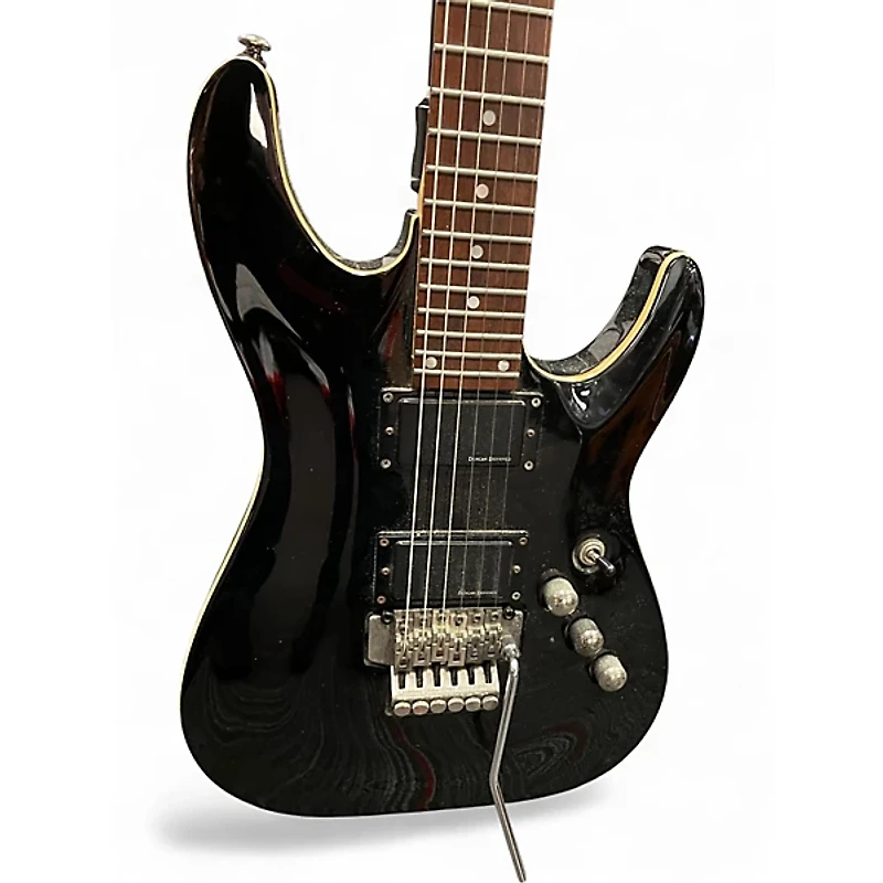 Used Schecter Guitar Research C1 FR Black Solid Body Electric Guitar