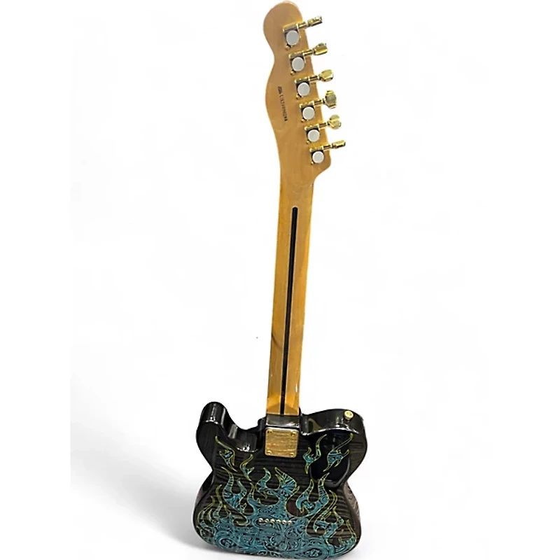 Used Fender Artist Series James Burton Telecaster Blue Paisley Flames Solid Body Electric Guitar