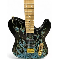 Used Fender Artist Series James Burton Telecaster Blue Paisley Flames Solid Body Electric Guitar