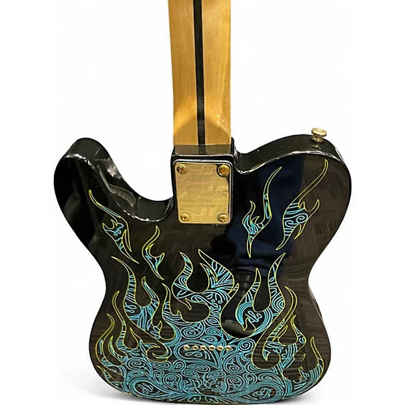 Used Fender Artist Series James Burton Telecaster Blue Paisley Flames Solid Body Electric Guitar