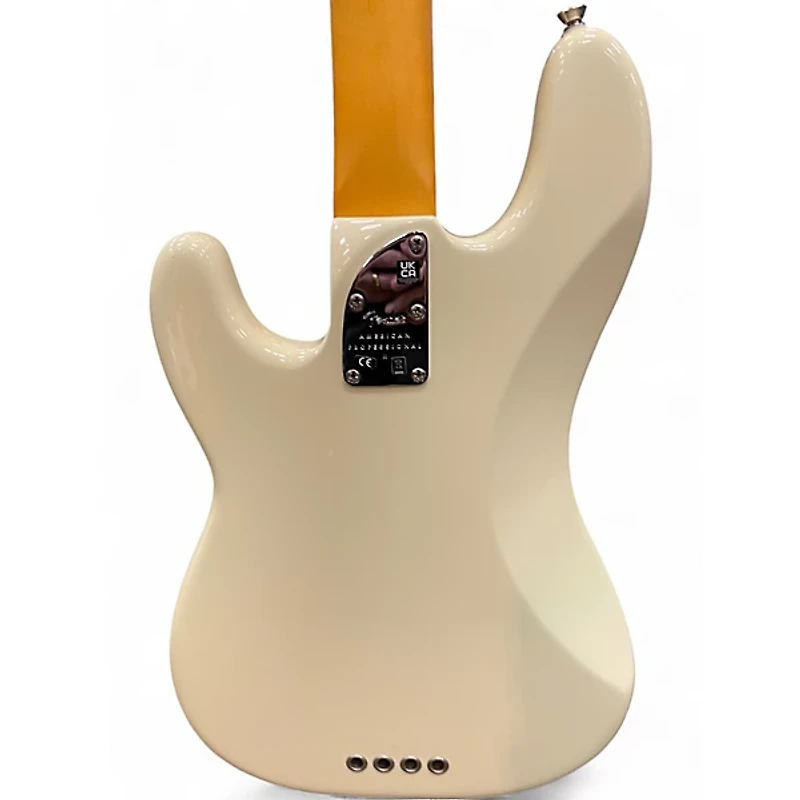 Used Fender American Professional II Precision Bass Olympic White Electric Bass Guitar