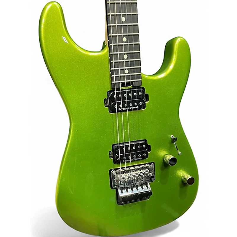 Used Charvel Pro Mod San Dimas HH HT Lime Green Solid Body Electric Guitar