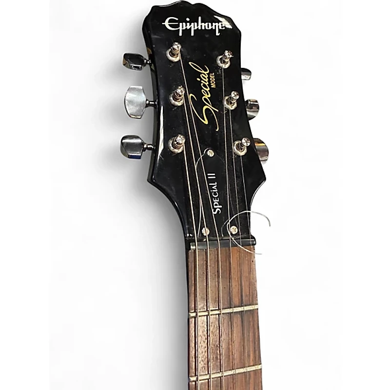 Used Epiphone Les Paul Special II Trans Black Solid Body Electric Guitar