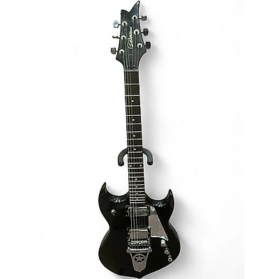 Used Silvertone Paul Stanley PSSN1 Black Solid Body Electric Guitar