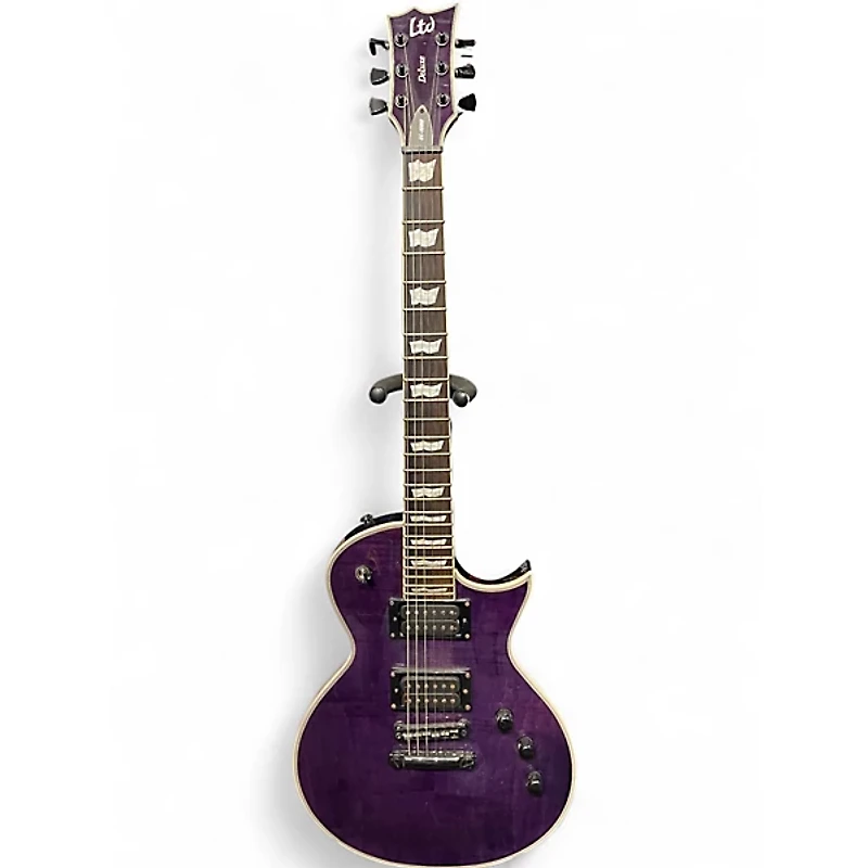 Used ESP LTD EC1000 Deluxe Purple Solid Body Electric Guitar