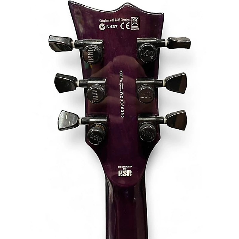 Used ESP LTD EC1000 Deluxe Purple Solid Body Electric Guitar