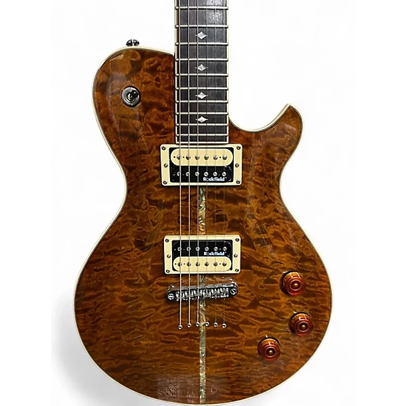 Used Michael Kelly PATRIOT CUSTOM Amber Solid Body Electric Guitar