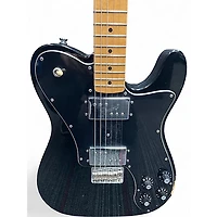 Used Fender Deluxe Telecaster Black Solid Body Electric Guitar