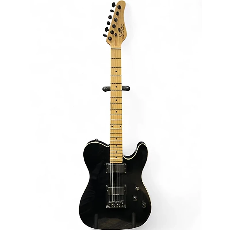 Used Schecter Guitar Research Diamond Series PT Black Solid Body Electric Guitar