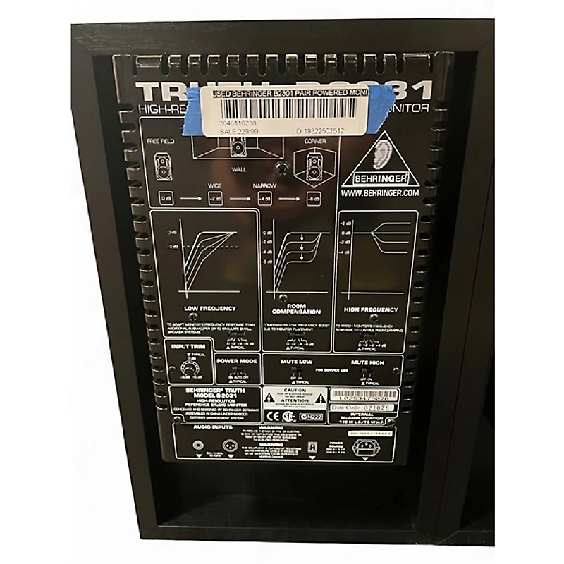 Used Behringer B2301 PAIR Powered Monitor