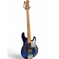 Used Sterling by Music Man Ray34 Blue Electric Bass Guitar