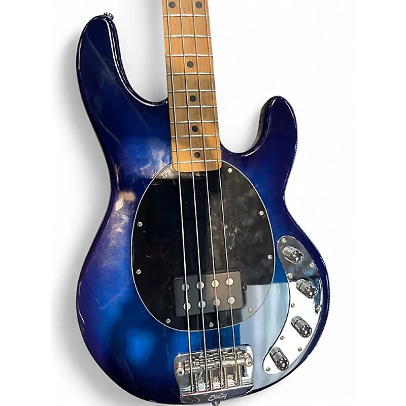 Used Sterling by Music Man Ray34 Blue Electric Bass Guitar