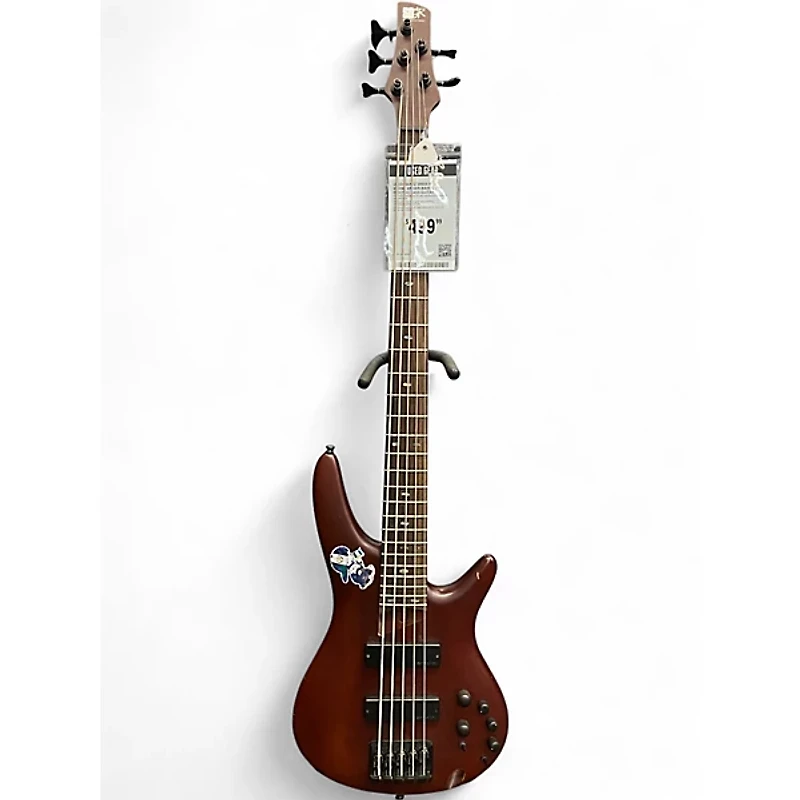 Used Ibanez SR505 5 String Brown Mahogany Electric Bass Guitar